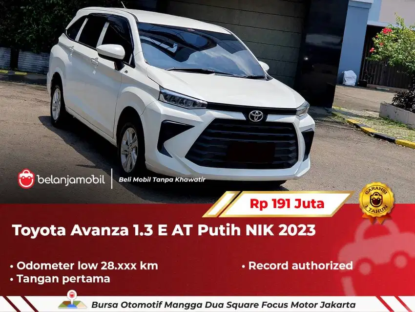 [ LOW KM ] Toyota Avanza 1.3 E AT Putih 2023/2024