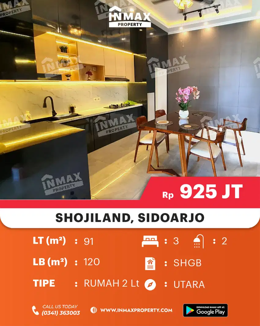 Rumah Shojiland Baru Gress belum pernah ditempati Full Furnished