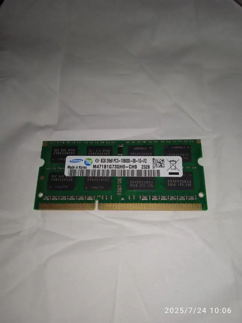 RAM LEPTOP DDR3 8GB PC10600