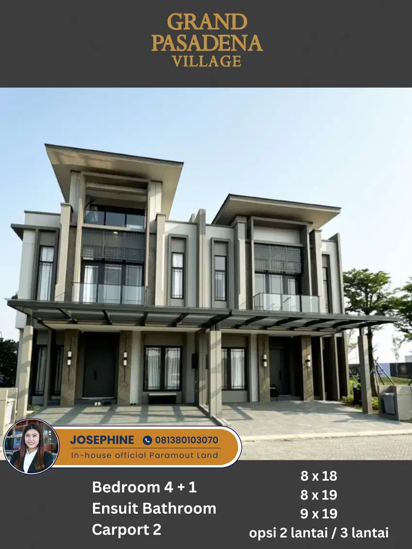 Dijual Rumah 2 Lantai Grand Pasadena Village Mewah Lokasi Strategis