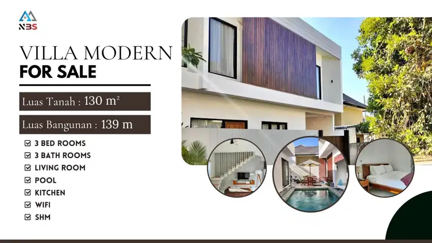 DIJUAL VILLA MINIMALIS LOKASI JIMBARAN