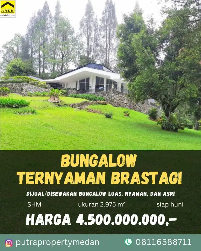 DIJUAL/DISEWAKAN BUNGALOW NYAMAN DAN ASRI DAERAH BERASTAGI