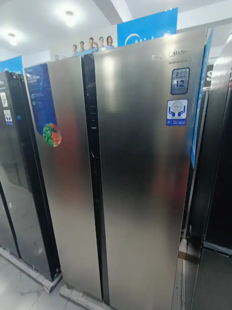 Kulkas Midea Set by Side DP 0 Bisa Cicilan syarat cukup KTP aja