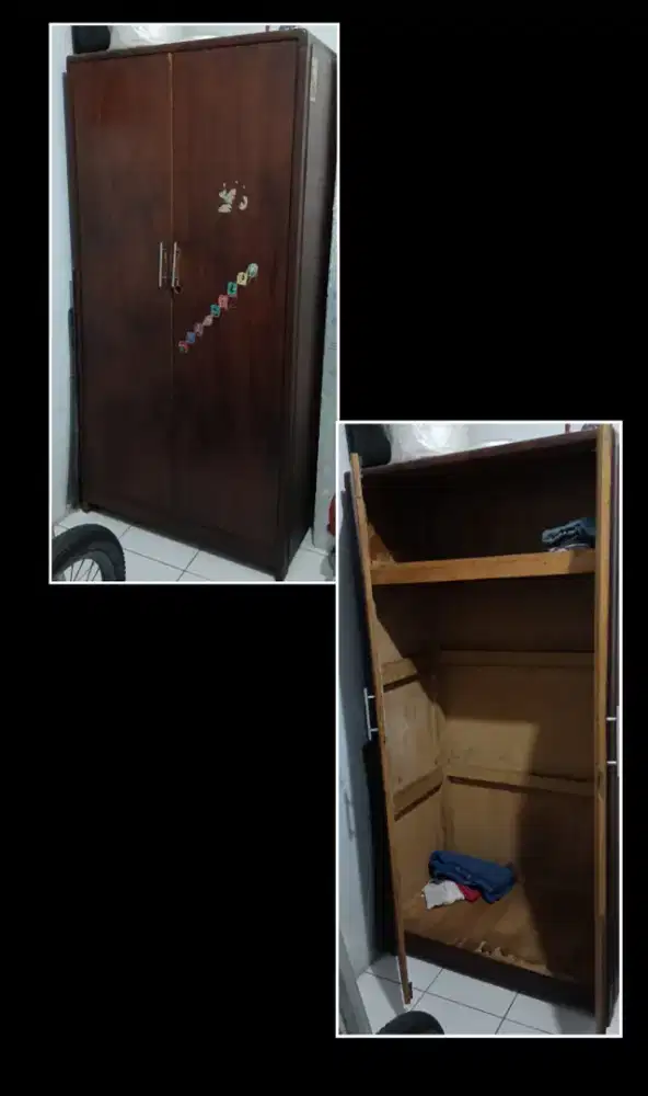 Lemari pakaian kayu