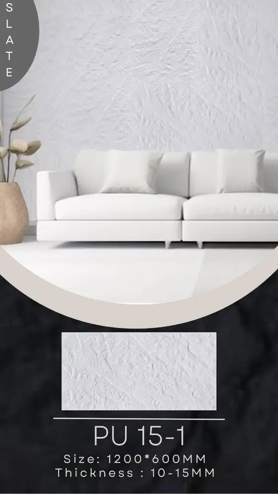 Wpc Wall Panel Echo PU Stone /Decor Dinding 2,9m