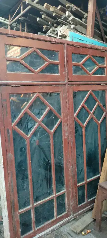 Jendela jJATI bekas dobel+ angin angin murah kuat