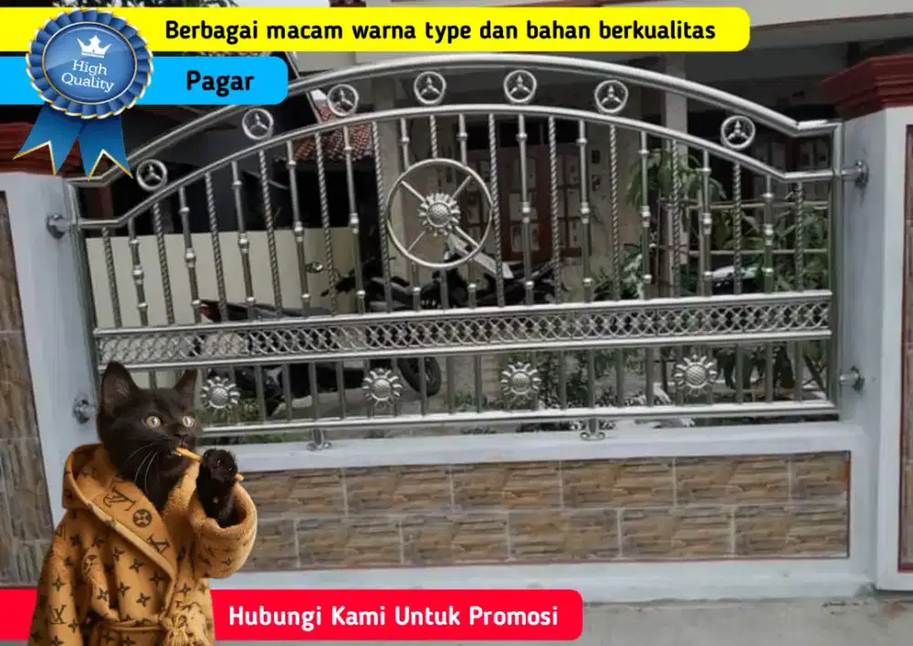 Gerbang Pagar Rumah Besi dan Stanless Berkualitas Harga Promosi