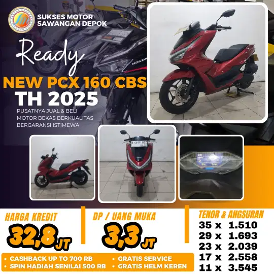 BISA CASH KREDIT HONDA NEW PCX 160 CBS TH 2025 MULUS BERGARANSI