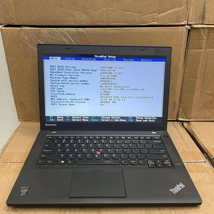 Lenovo Thinkpad T440 Core i5 Gen 4 Ram 8GB SSD 128GB S-VR
