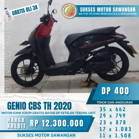 HONDA GENIO CBS TH 2020, GARANSI SERVICE 1 THN DAN CASHBACK 700 RB