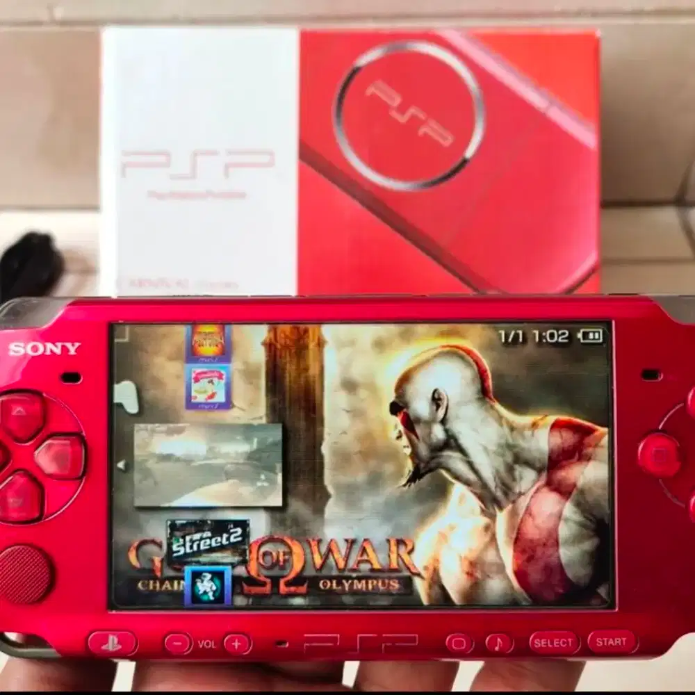 Psp 3000 slim full set mulus red