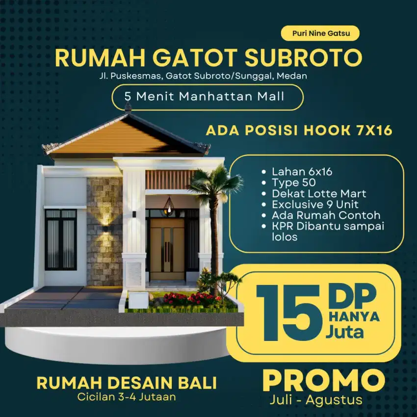 RUMAH CANTIK DESAIN BALI LOKASI GATOT SUBROTO