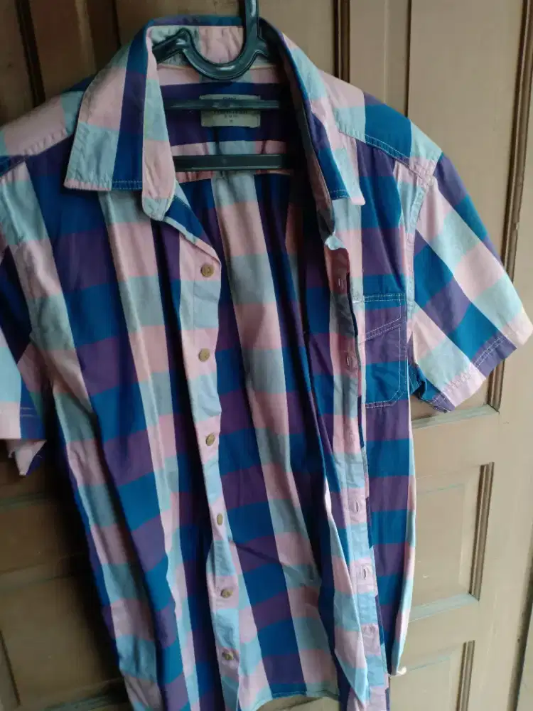 Kemeja motif, merk men's top, size M