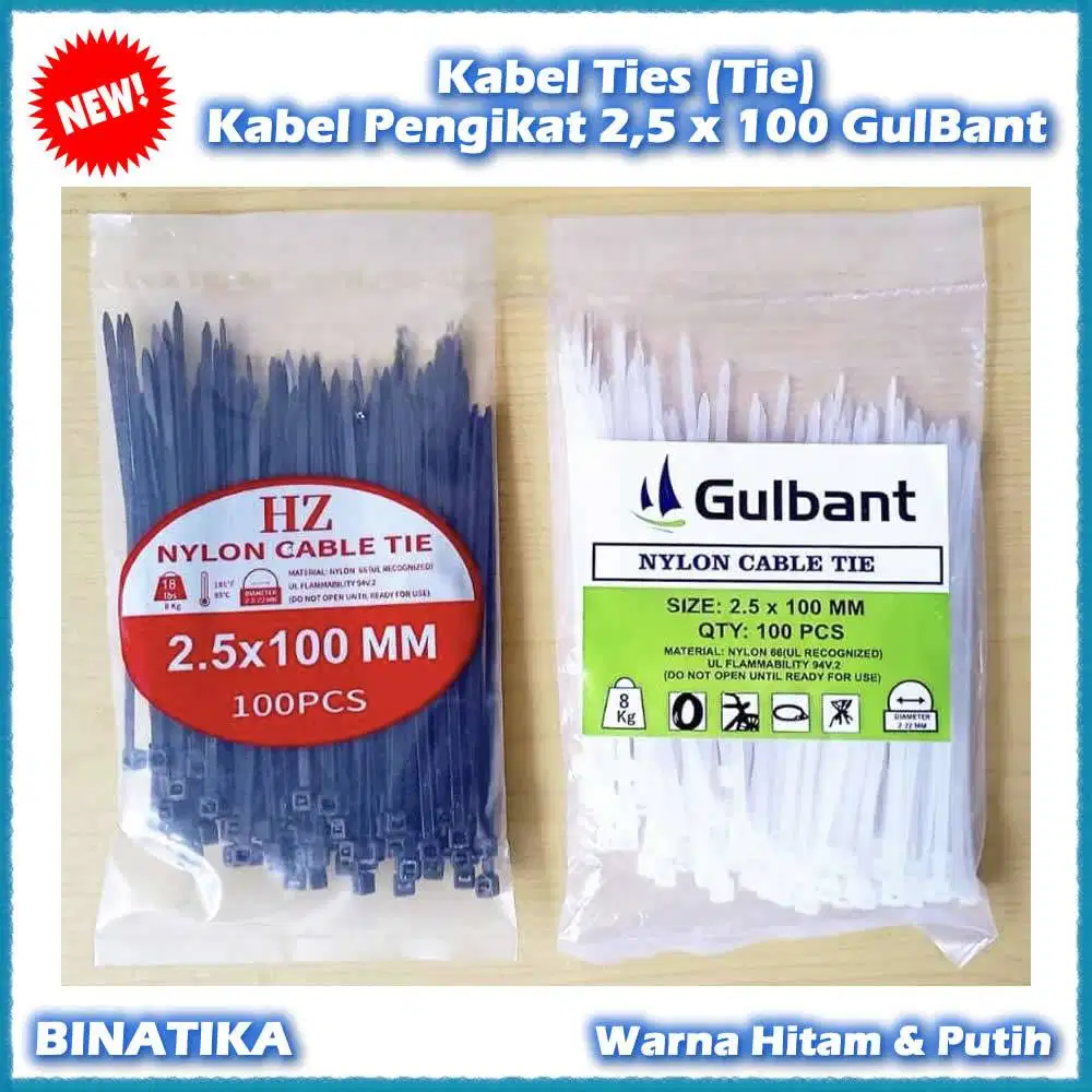 Kabel Ties (Tie) Kabel Pengikat 2,5 x 100 GulBant