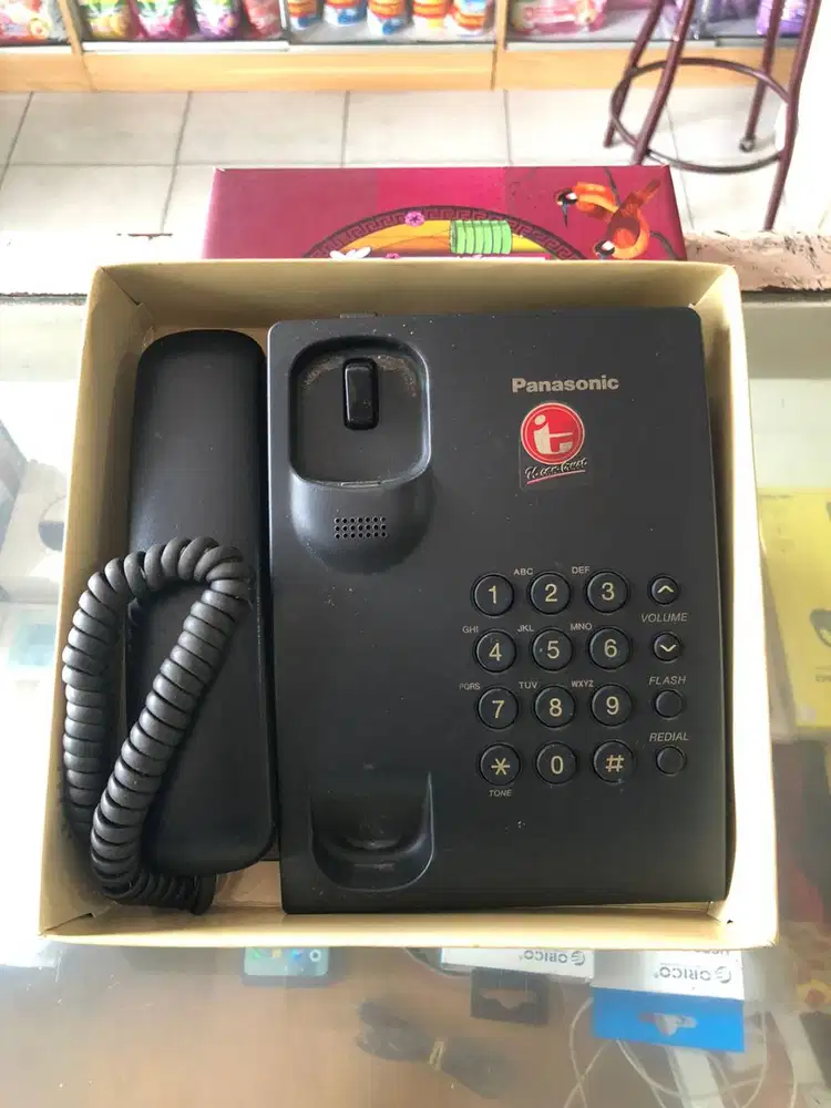 PRELOVED -Panasonic KX-TS505MXB Single Line Hitam - Bekas