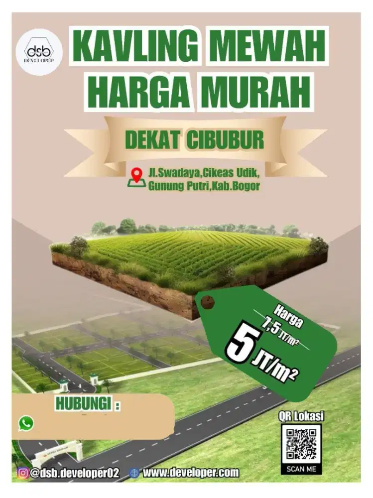 Kavling terjangkau siap bangun di KKC cikeas - dekat akses TOL & Mall