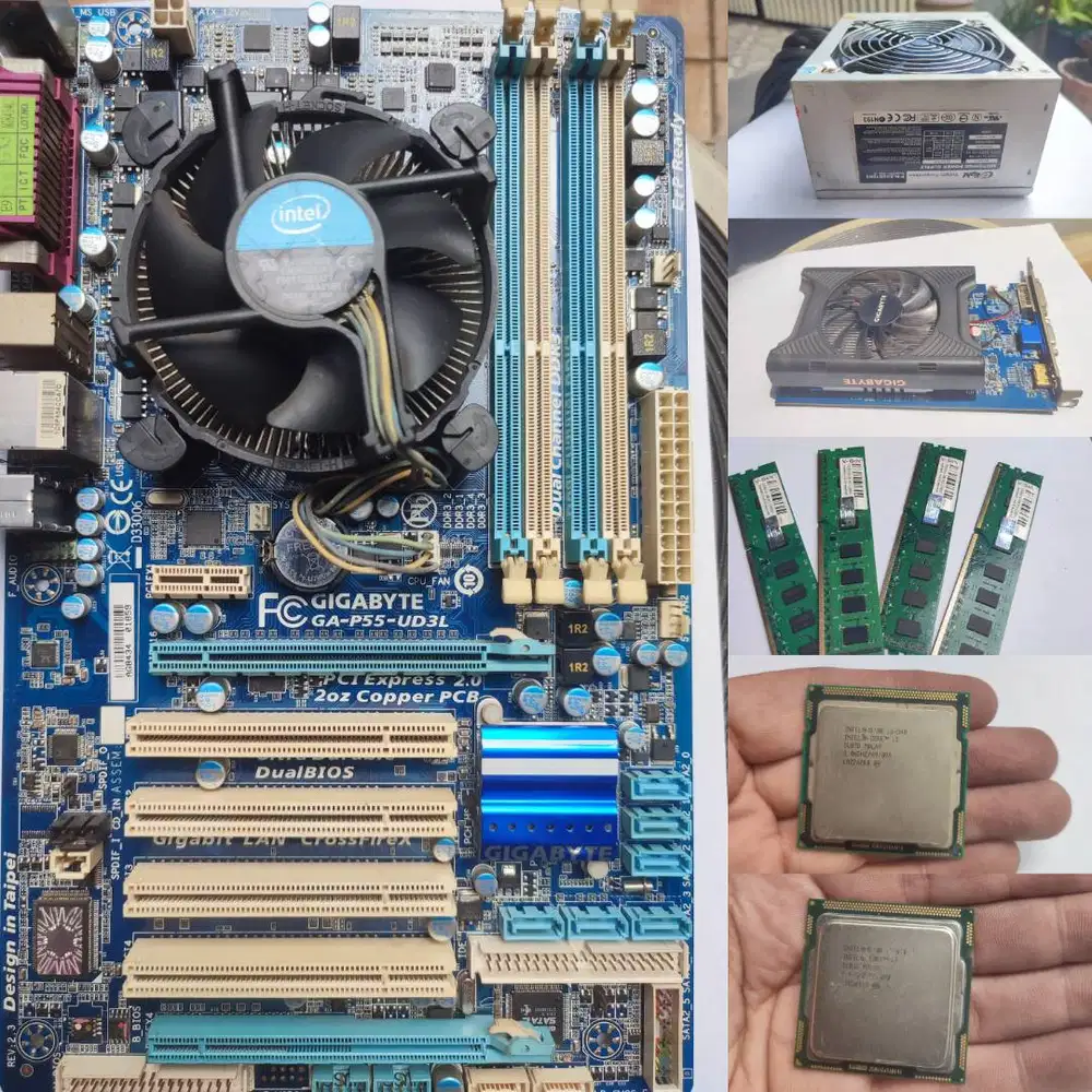 Paketan Jeroan PC (Motherboard GA GIGABYTE GA-P55-UD3L )