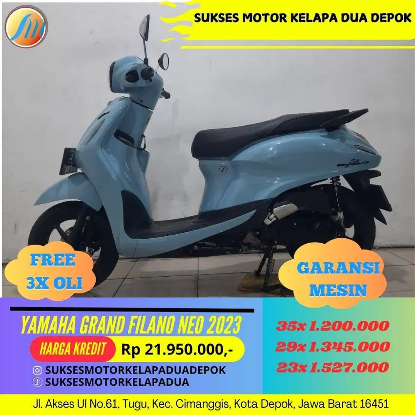 YAMAHA GRAND FILANO NEO 2023 CASH/KREDIT KM SUPER LOW