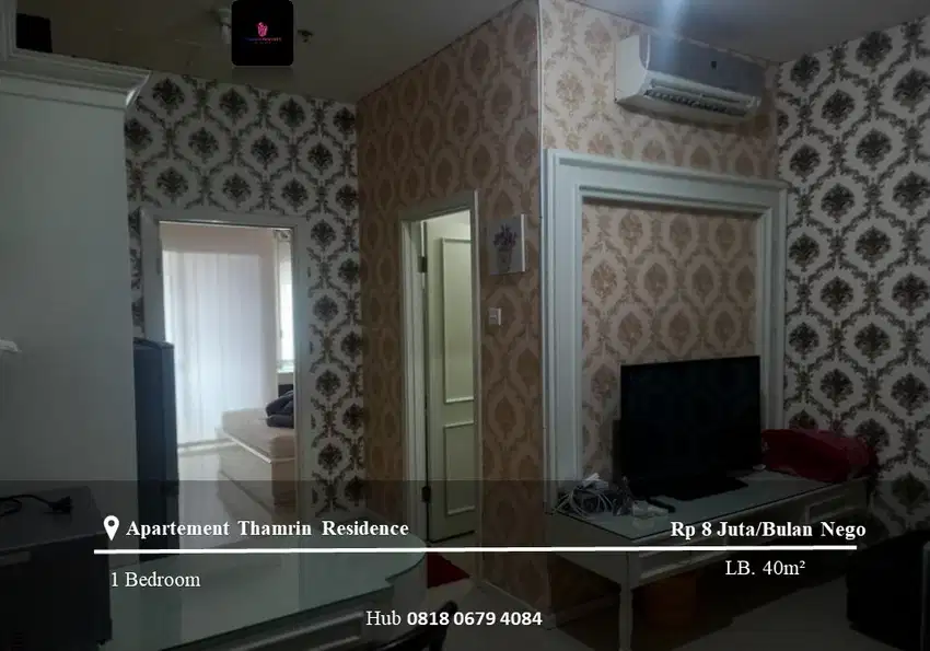 Disewakan Apartement Thamrin Residence Low Floor 1BR Full Furnished