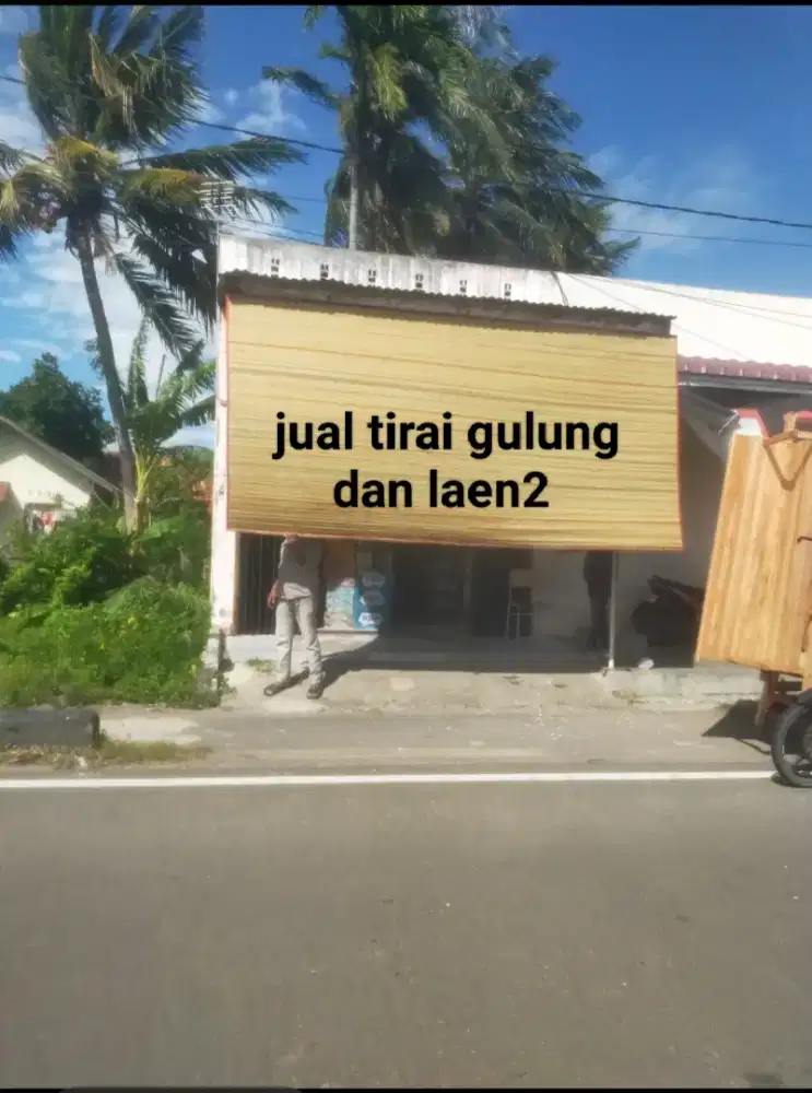 Layar pelindung hujan panas tangga lipat kursi kayu dan laen2