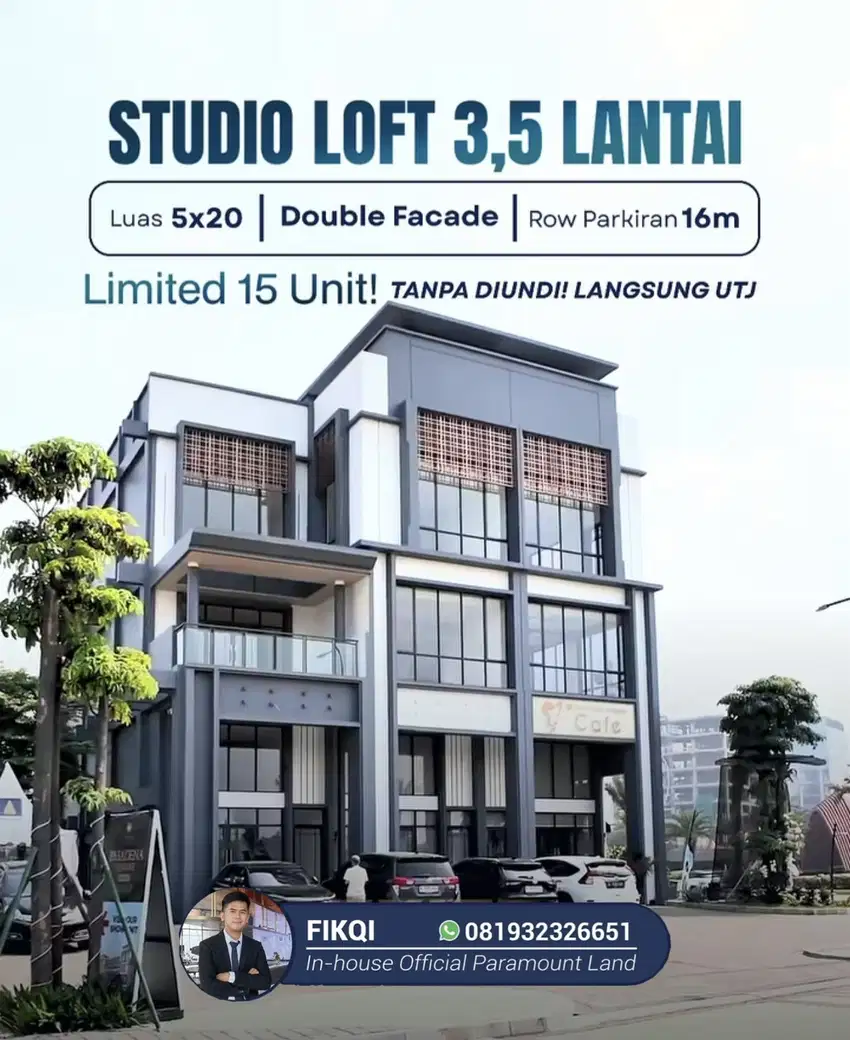 Aniva Studio Loft Hadap Jalan, 5x18 4 Lantai Double Facade