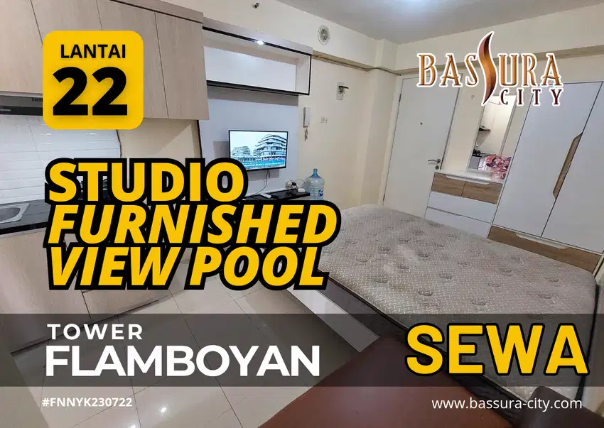 Sewa Studio Furnished Tower Flamboyan Apartemen Bassura City