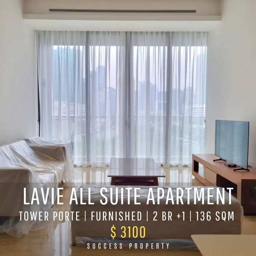 La Vie All Suites Apartment 2BR +1 Middle Floor Fully Furnished