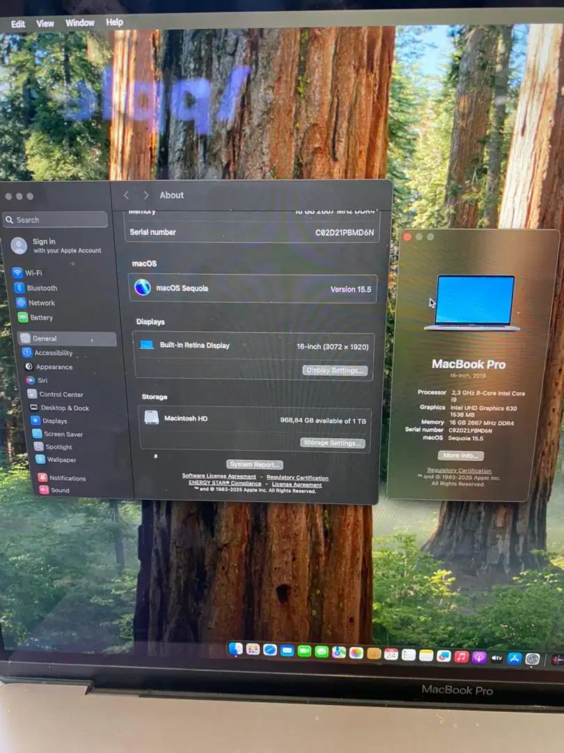 Macbook Pro 2019 16inch 16/1TB Core i9 unit+chrgr