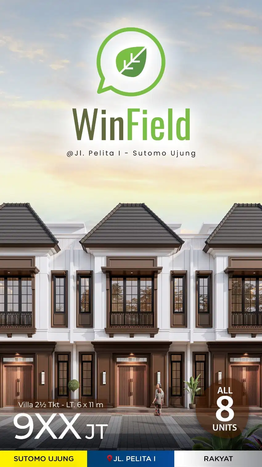 Villa Baru Daerah Sutomo Ujung Jalan Pelita I Komplek Winfield