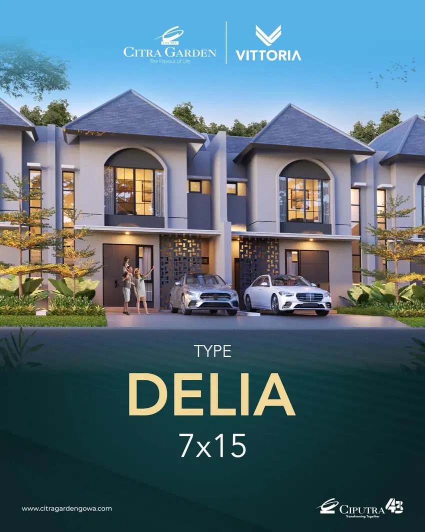 DIJUAL Rumah Terbaru Tanpa DP Citra Garden Gowa type Delia 2 Lantai