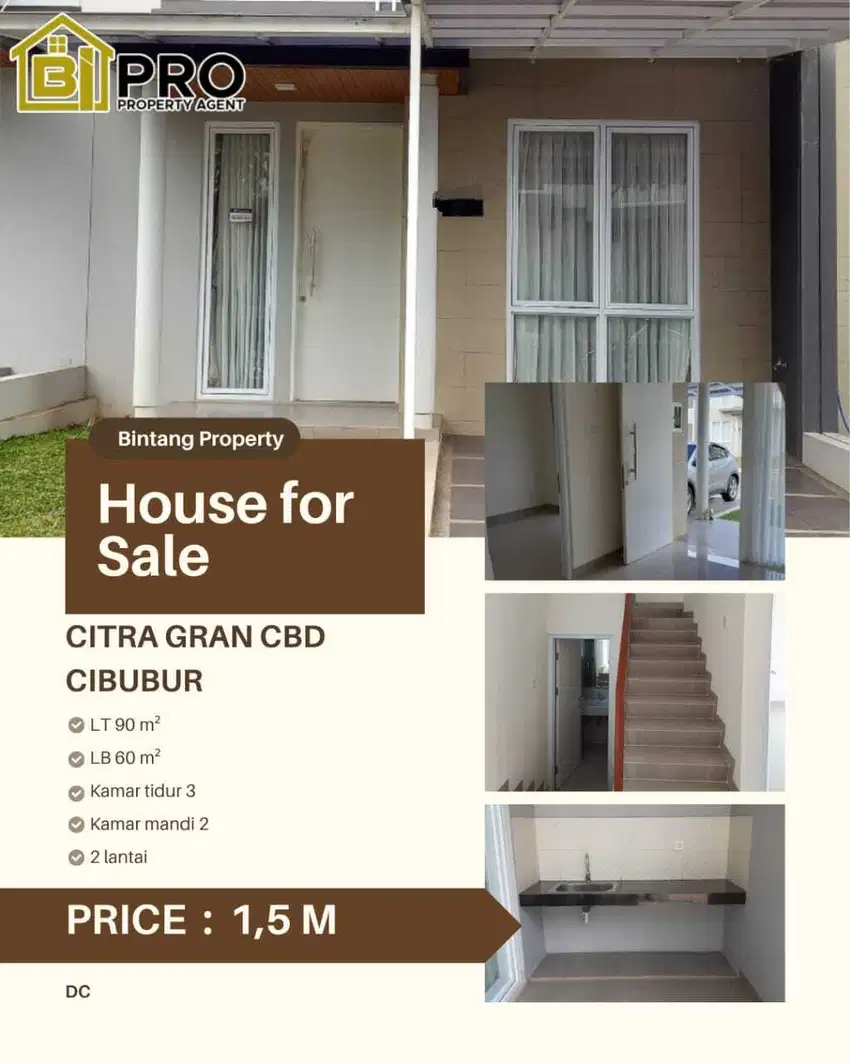 DIJUAL RUMAH CBD CITRA GRAN CIBUBUR DEKAT TOL JATIKARYA