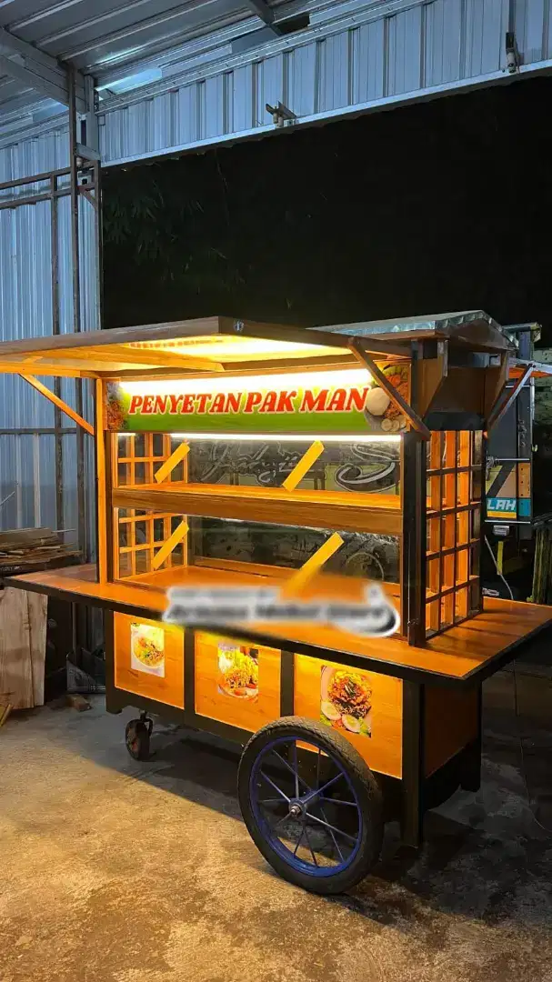 Gerobak Usaha Angkringan/penyetan (baru) free cover gerobak. Nego