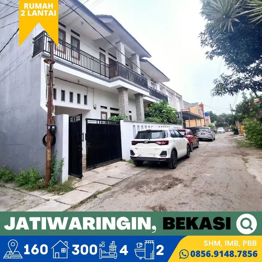 Rumah dijual Murah 2 Lt. BDN Jatiwaringin Bekasi dekat Mal Pondok Gede