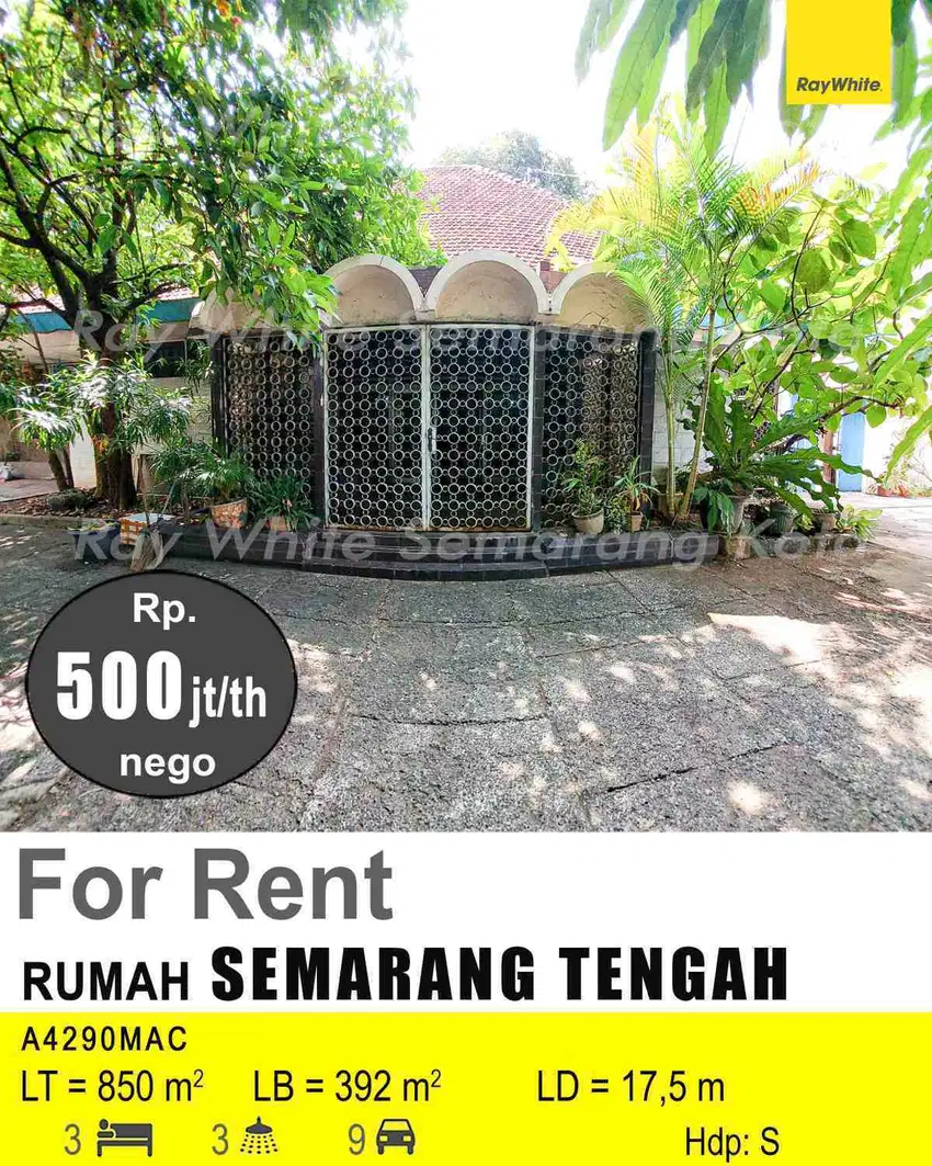 DISEWAKAN RUMAH DI SEMARANG TENGAH A4290
