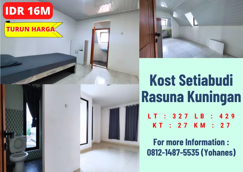 Rumah Kost 32 Kamar di Setiabudi Rasuna Kuningan