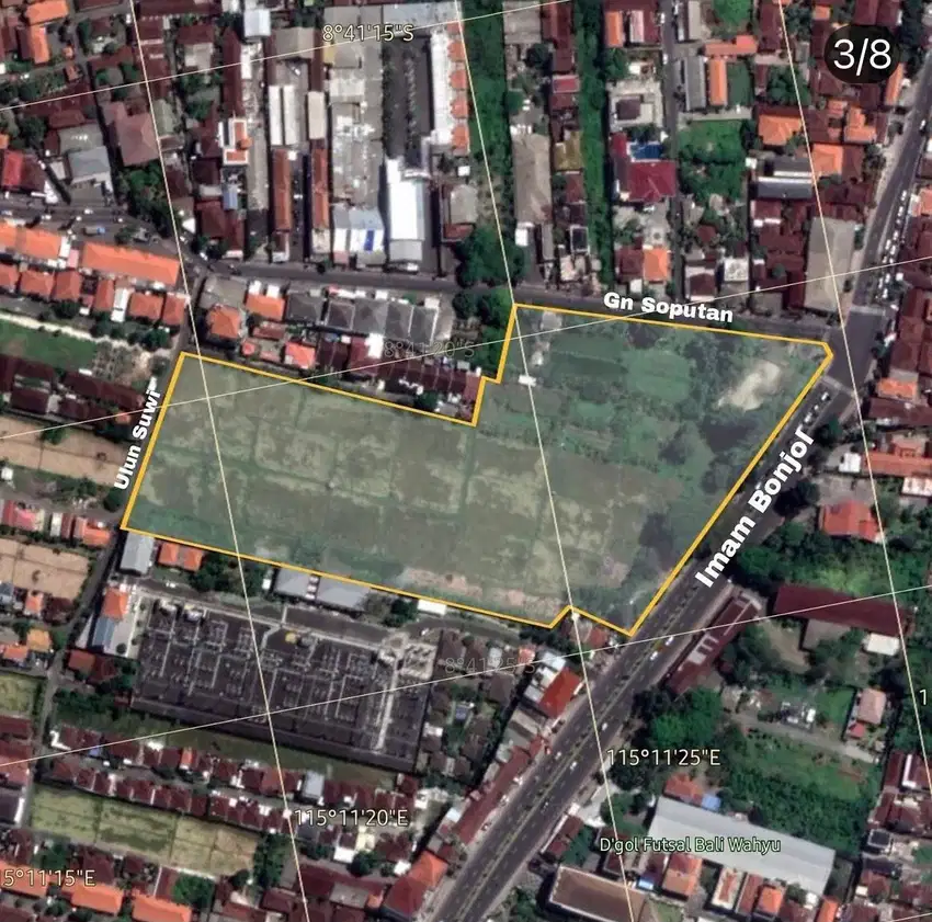 DIJUAL TANAH PREMIUM STRATEGIS JALAN UTAMA IMAM BONJOL DENPASAR