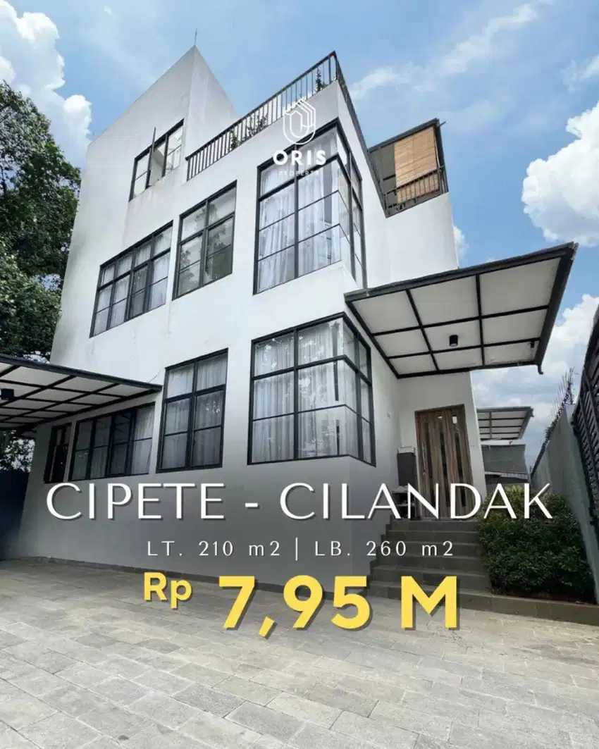 Rumah Cantik Siap Semi Furnished di Cipete Cilandak Jakarta Selatan