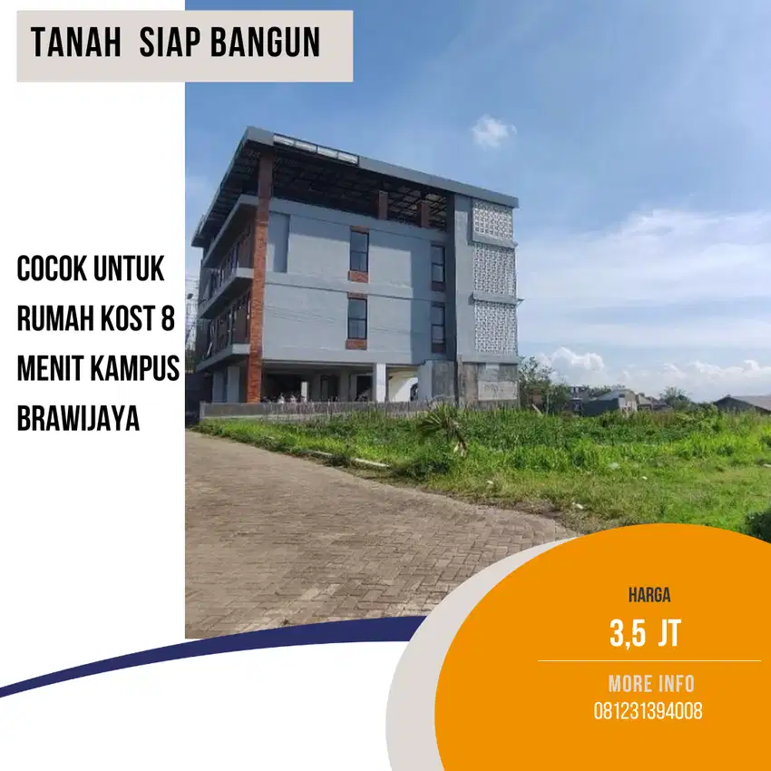 Tanah Dijual VIEW Kota Malang 10 Menit Kampus UIN  Akses Lebar