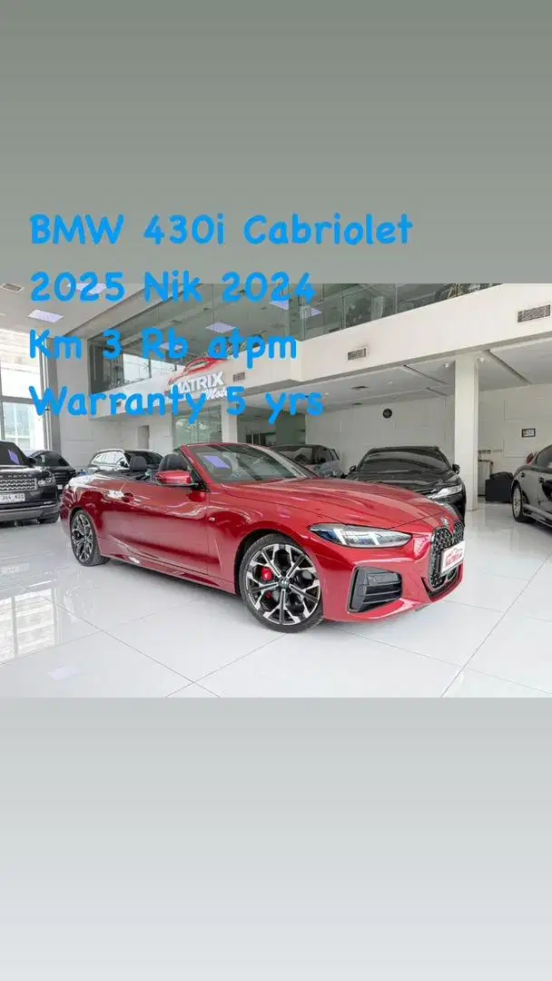 Bmw 430i Red on black 2025 Nik24 Siap Pakai