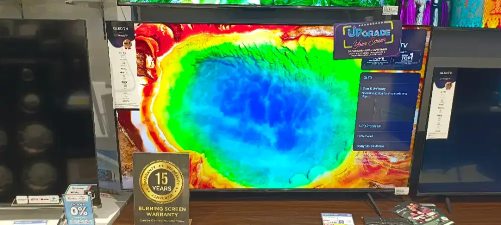 (PROMO) TCL QLED GOOGLE TV BLACK 55 INCH BARU