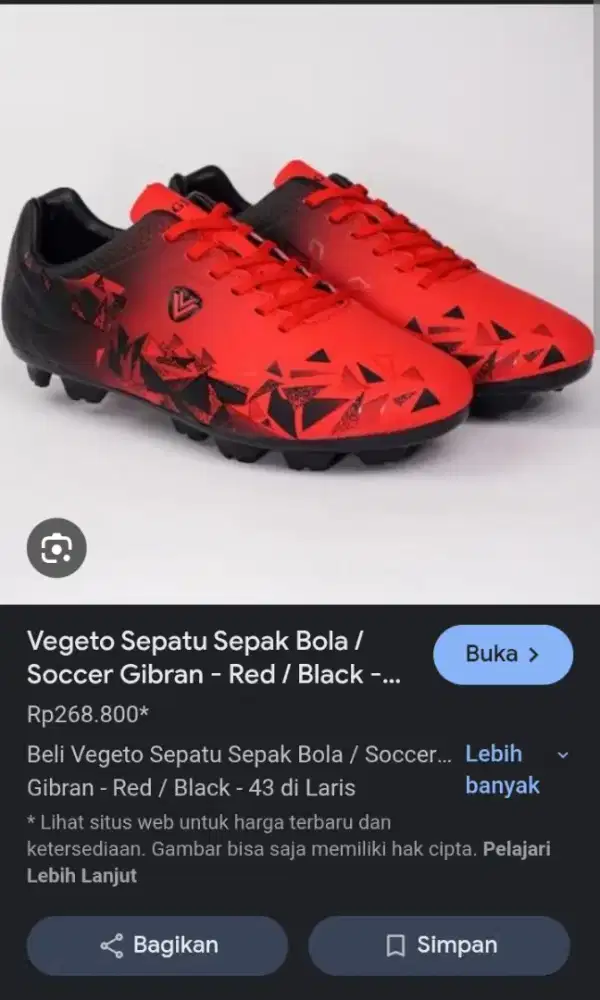 SEPATU BOLA VEGETO JUAL MURAH BEKAS NO BOX | NEGO !!!