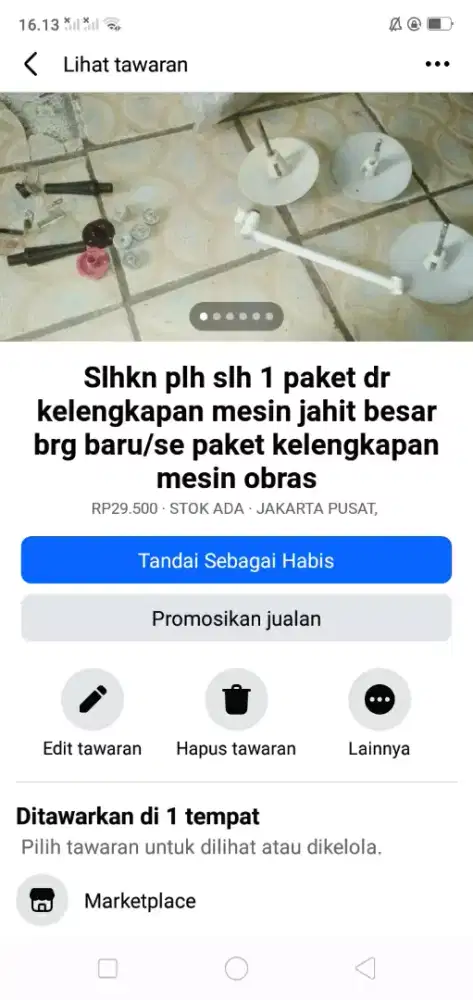 Slhkn plh slh 1 paket dr part mesin jahit bsr atau sblh nya  hrg mutah