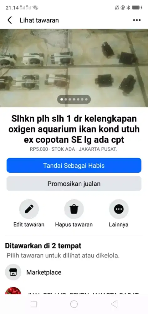 Slhkn plh slh 1 dr kelengkapan oxigen aquarium ikan mgkn ada yg perlu