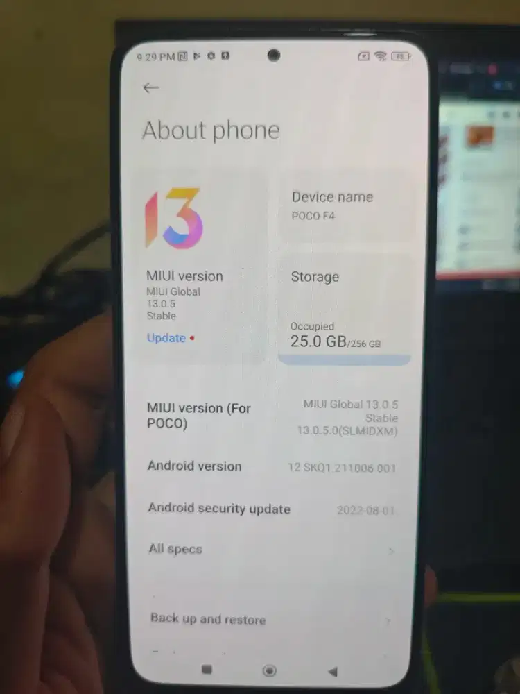 POCO F4 FULLSET NO MINUS