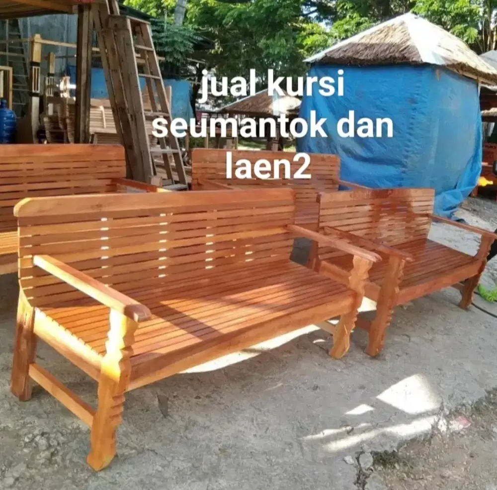 Jual kursi santai tangga kayu tirai kree rumbia dan laen2