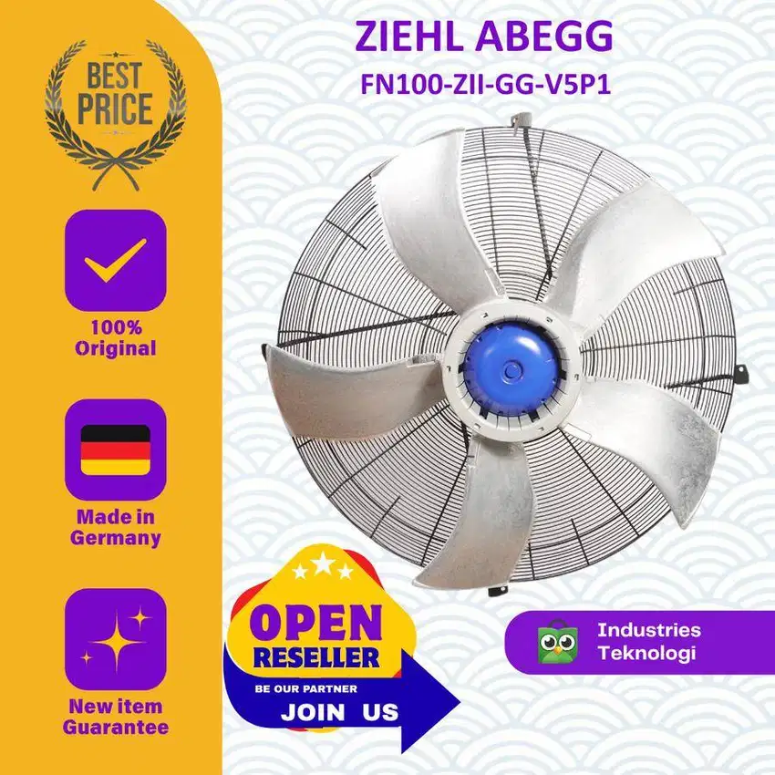 Axial Fan Ziehl Abegg 1000mm 40 Inch - FN100-ZII-GG-V5P1 - 3 Phase