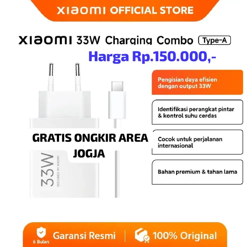 Charger Original Xiaomi 33watt ( COD JOGJA )