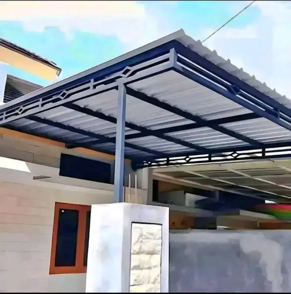 Kanopi minimalis, kanopi alderon, kanopi solarflat