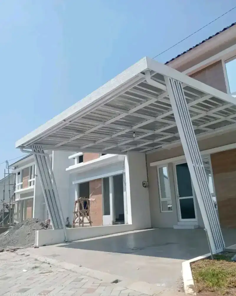 Kanopi minimalis, kanopi alderon, kanopi solarflat, kanopi bajaringan