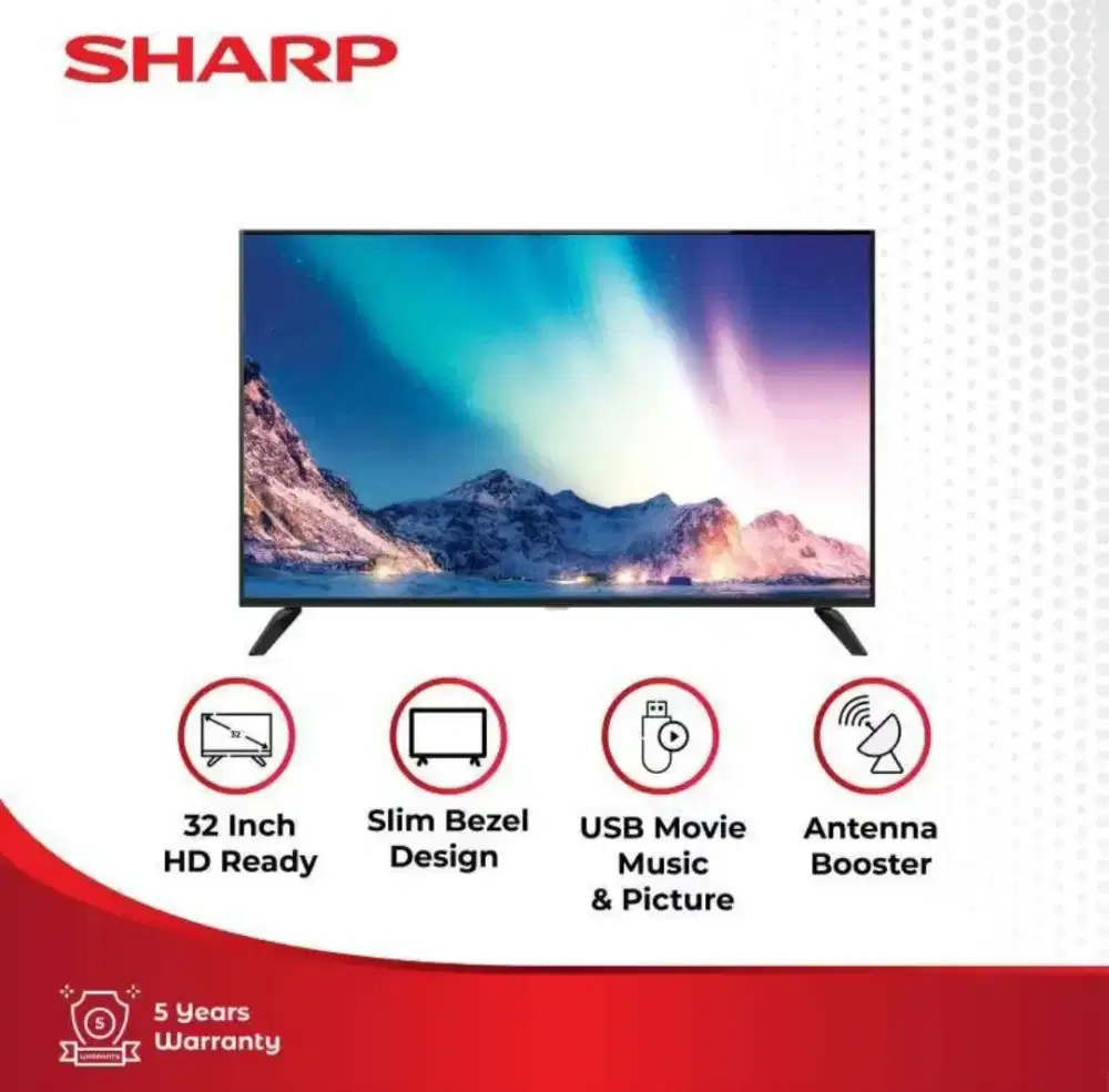 Sharp Led TV 32inch 32HD1500i New 2025 Digital TV Narrow Bezzle